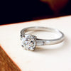 1.20ct Old Cut Diamond Platinum Engagement Ring