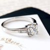 1.20ct Old Cut Diamond Platinum Engagement Ring