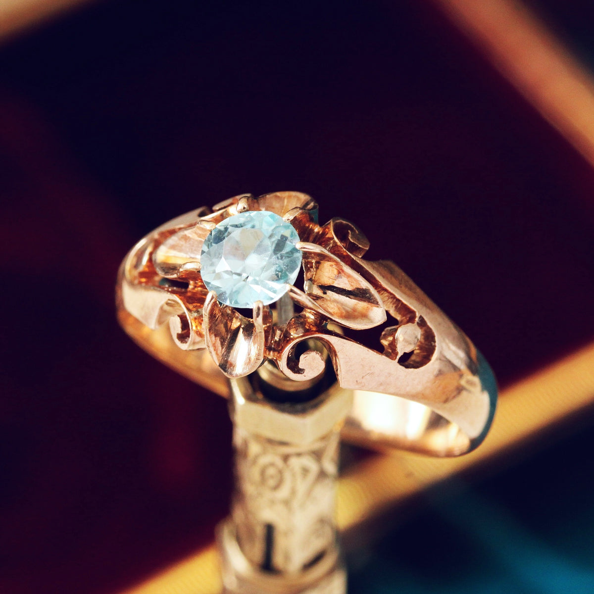 Rose Gold Topaz Ring