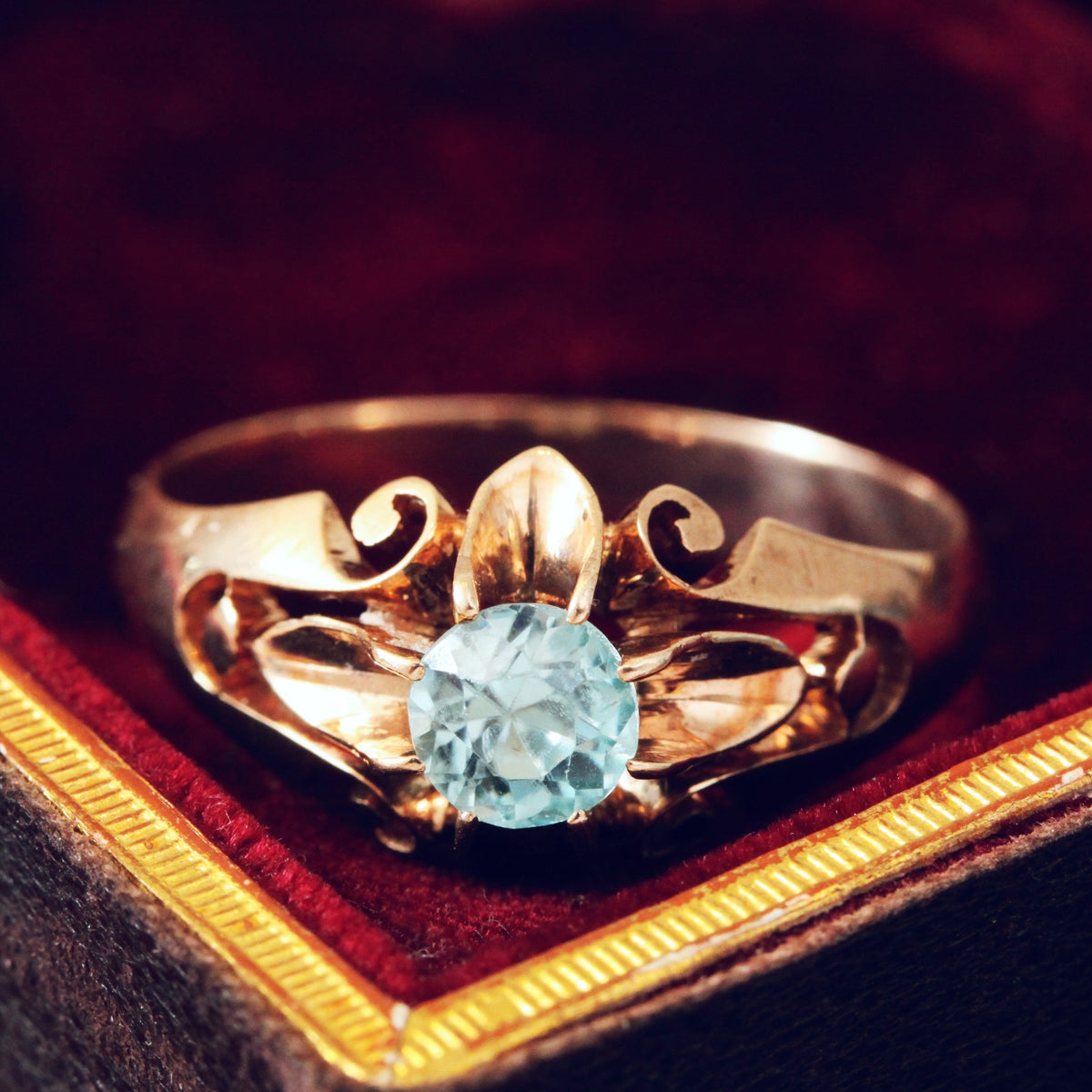Rose Gold Topaz Ring