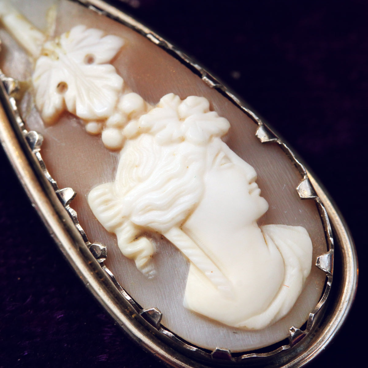 Antique Victorian Shell Cameo Earrings