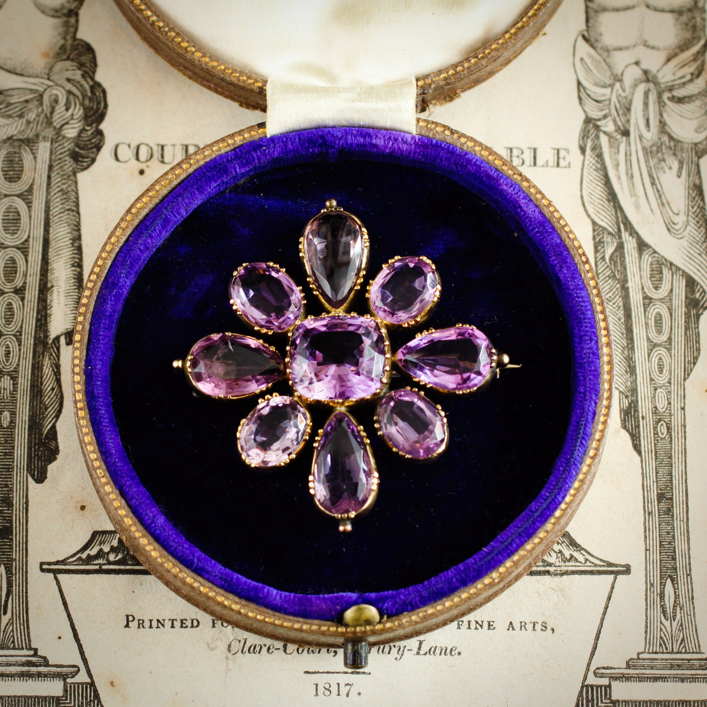 Vtg maltese cross brooch - Gem