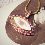 Rare Antique Ruby & Diamond Lover's Eye Locket