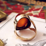 Vintage 9ct Gold Carnelian Ring