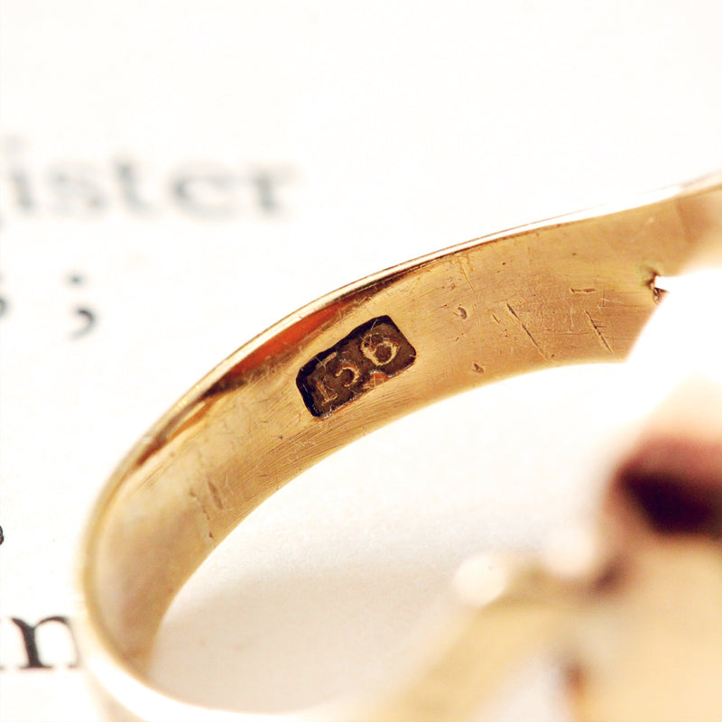 Vintage 9ct Gold Carnelian Ring