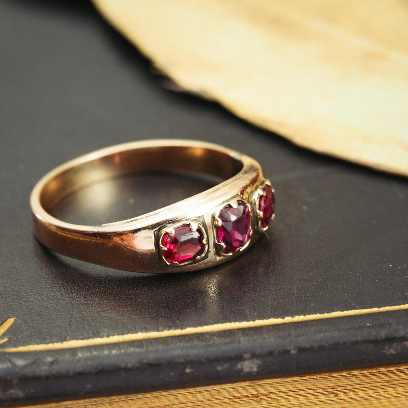 Antique Victorian Almandine Garnet Ring