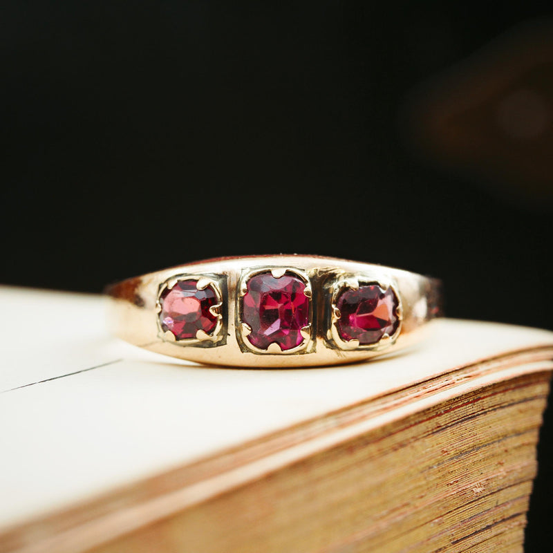 Antique Victorian Almandine Garnet Ring