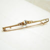 Pristine Antique Aquamarine & Diamond Bar Brooch
