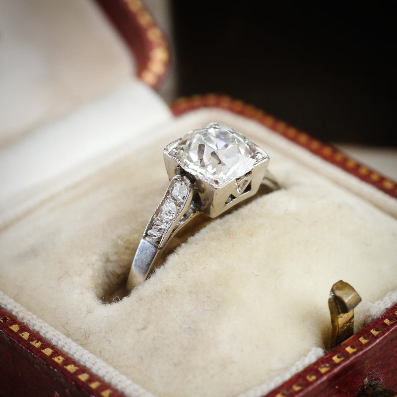 Vintage 1.39ct Old European Cut Diamond Solitaire Engagement Ring