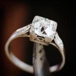 1.39ct Old European Cut Diamond Solitaire Engagement Ring