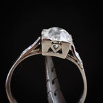 Vintage 1.39ct Old European Cut Diamond Solitaire Engagement Ring