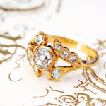 Antique Handmade Old Cut Diamond Ring