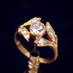 Antique Handmade Old Cut Diamond Ring