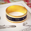 Date 1810 Enamelled Mourning Band Ring