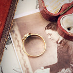 Enchanting Lovelee Date 1863 Enamelled Pearl Ring