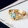 Aquamarine & Diamond Ring