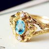 Aquamarine & Diamond Ring