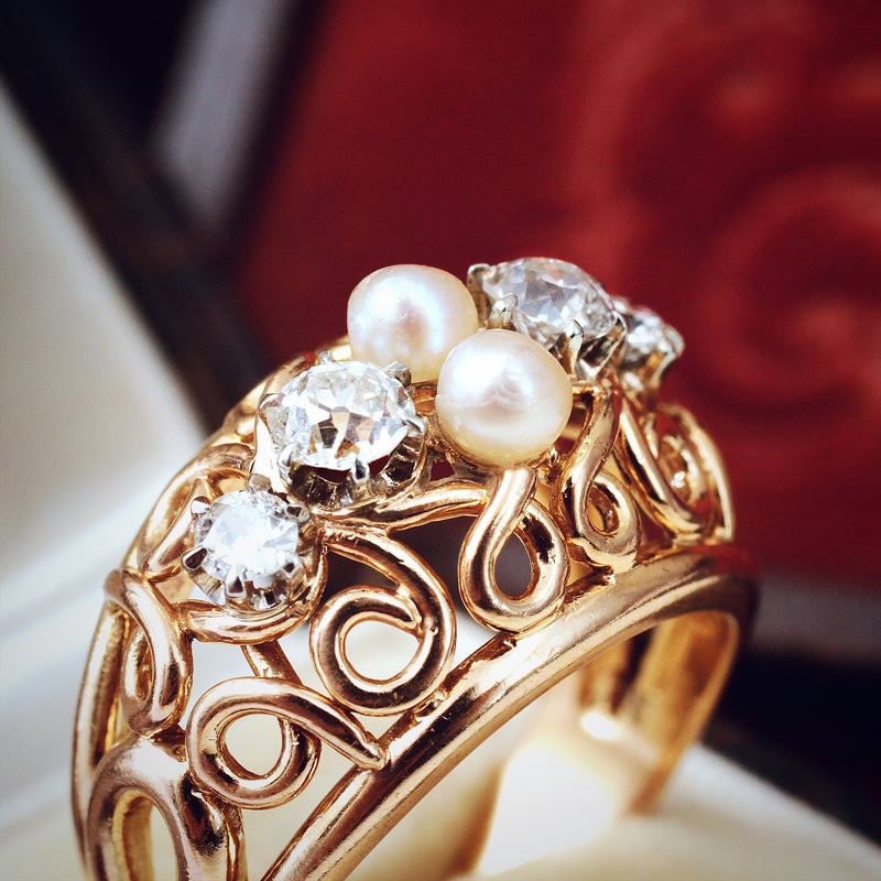 Antique diamond clearance cocktail rings