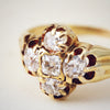 Antique Diamond Cross Ring