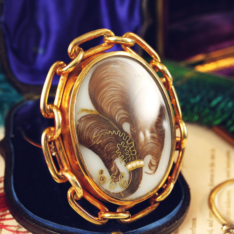 Victorian hair brooch discount