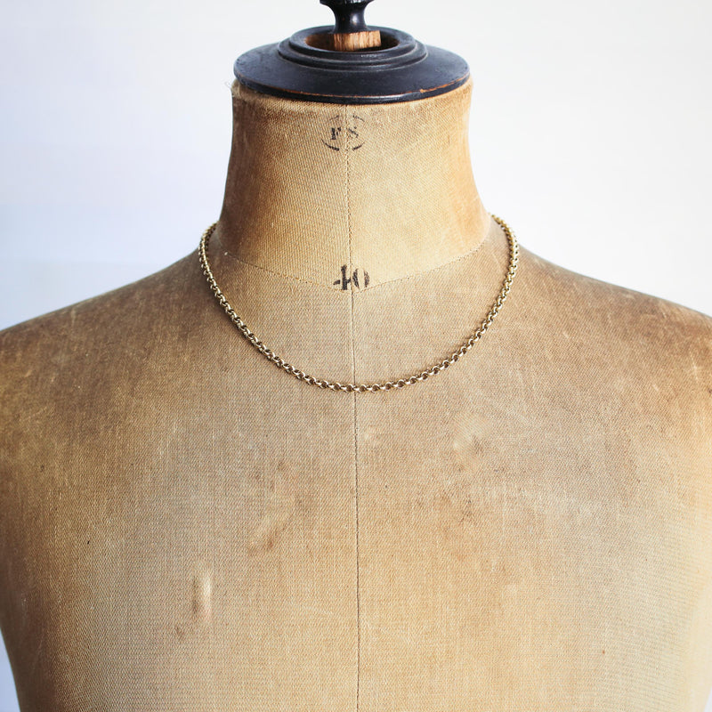 Victorian Styled 9ct Gold Belcher Link Chain Necklace