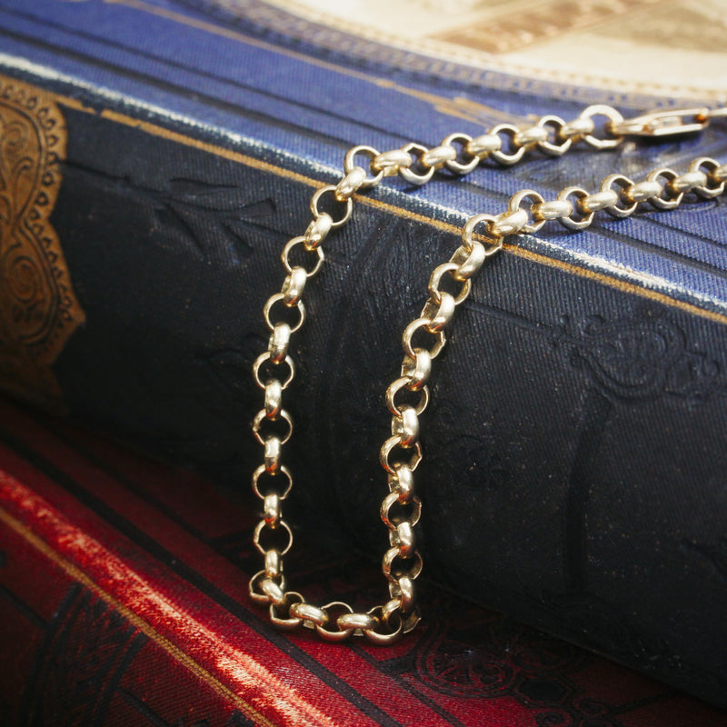 Victorian Styled 9ct Gold Belcher Link Chain Necklace