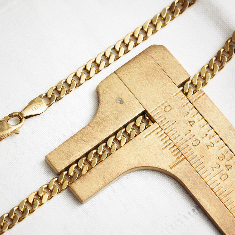 Statement Flattened Link 9ct Gold Chain