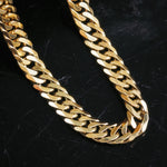 Statement Flattened Link 9ct Gold Chain