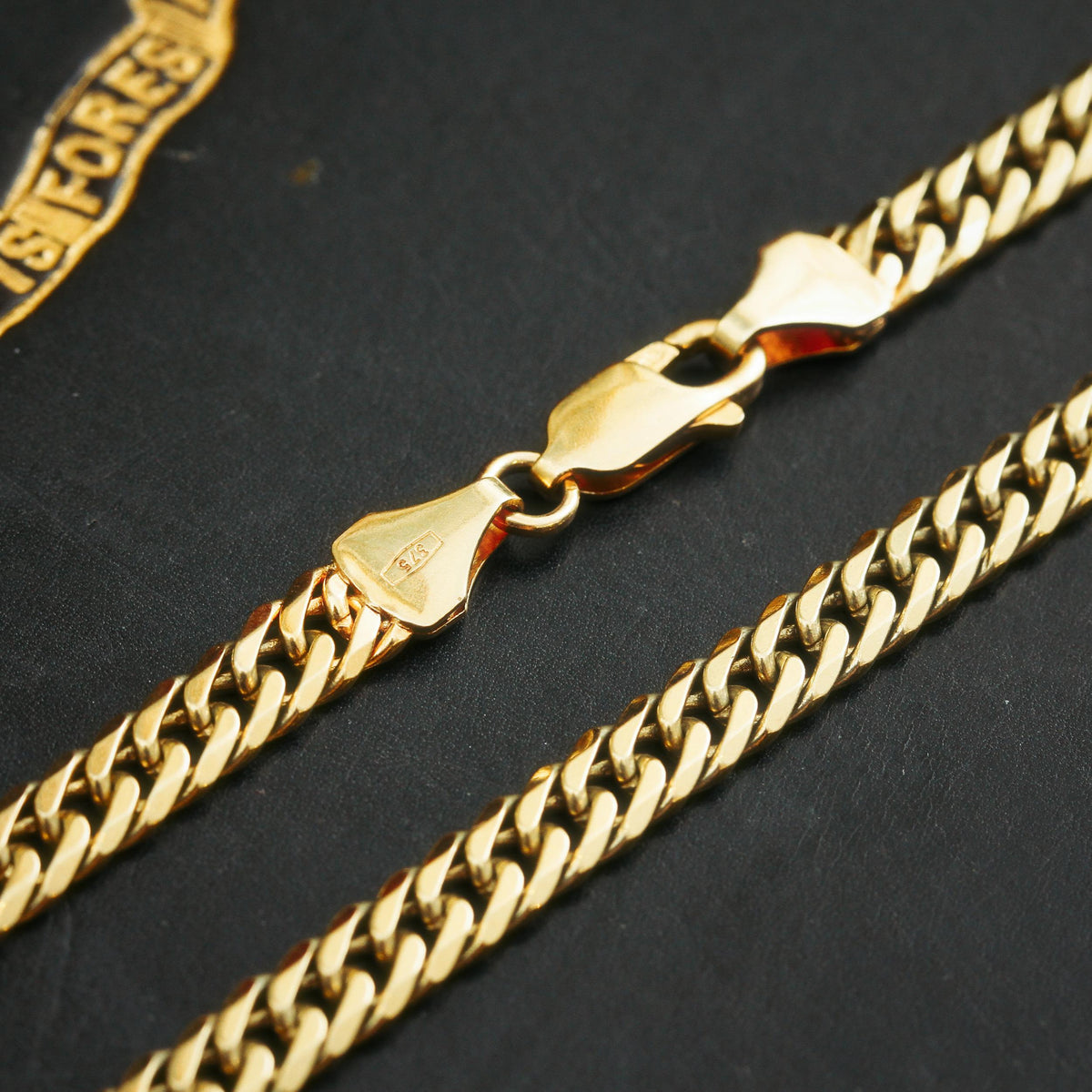 Statement Flattened Link 9ct Gold Chain – Fetheray