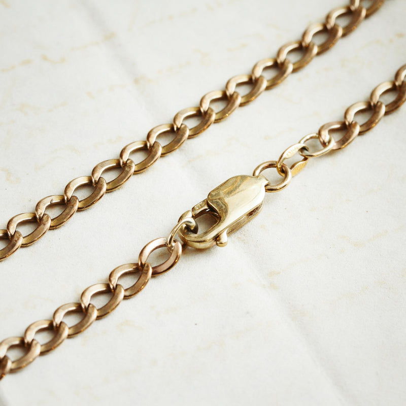 Date 1979 Vintage 9ct Gold 27 Inch Chain Necklace