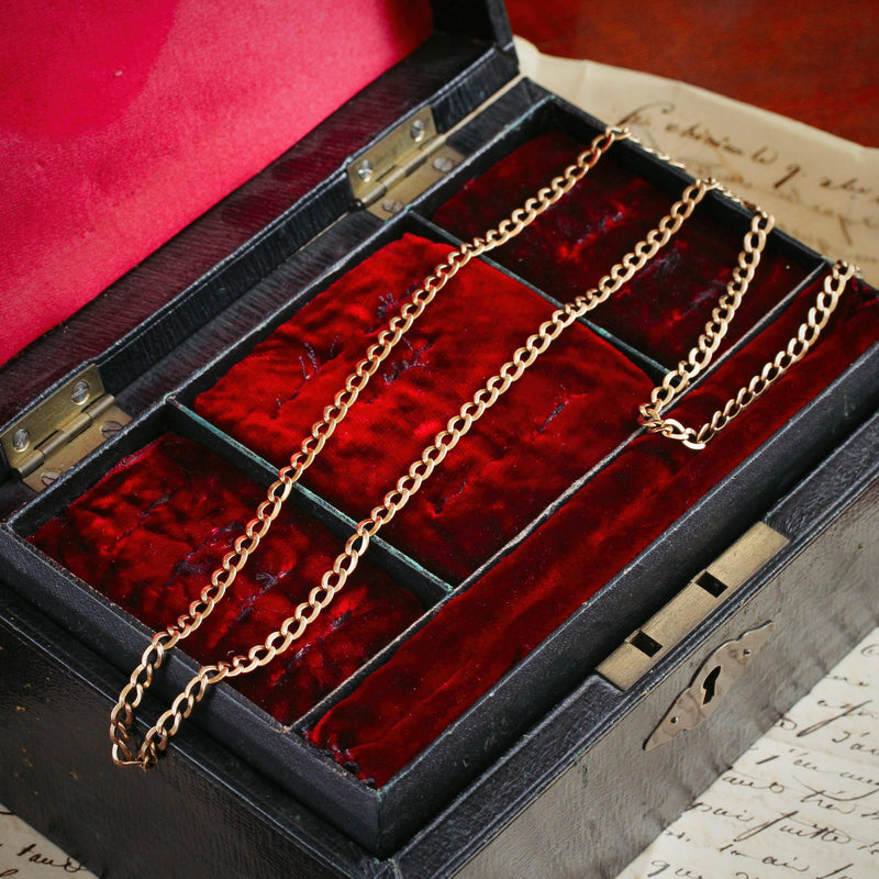 Date 1979 Vintage 9ct Gold 27 Inch Chain Necklace