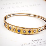Antique Edwardian Sapphire & Diamond Bangle Bracelet