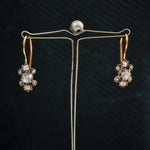 Antique Hand Cut Diamond 'Poissarde' Style Earrings