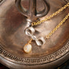Blessed Little Antique Diamond & Pearl Bow Necklace