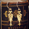 Etruscan Amphora Gold Drop Earrings