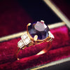 Vibrant Vintage Amethyst & Diamond Dress Ring