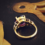 Vibrant Vintage Amethyst & Diamond Dress Ring