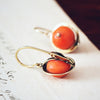 Vintage Italian 'Pomegranate' Coral Earrings