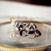 Tiny Antique Silver & Rose Cut Diamond Pendant
