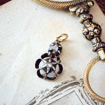 Tiny Antique Silver & Rose Cut Diamond Pendant