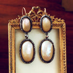 Georgian Coque de Perle Drop Earrings