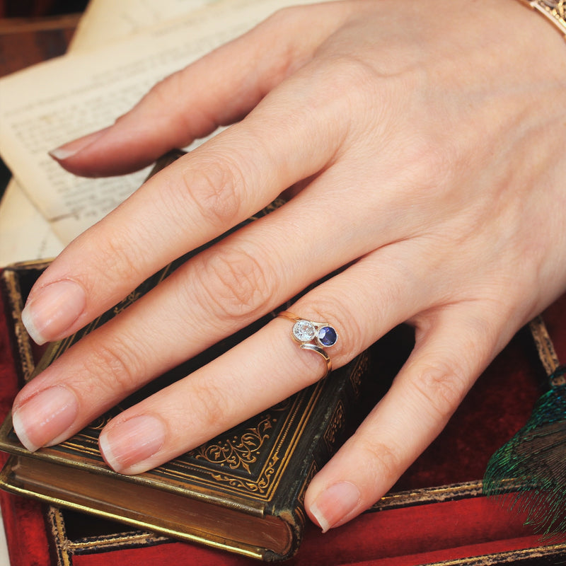 Vintage Sapphire and Diamond Ring