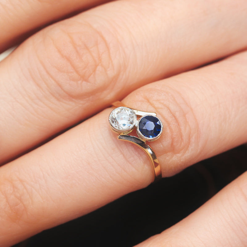 Vintage Sapphire and Diamond Ring