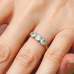 Vintage Hand Cut Diamond Trilogy Ring
