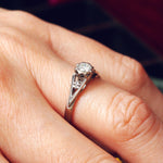 Vintage 1970's 18ct White Gold Diamond Solitaire Ring