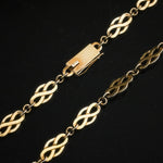 Chunky Retro Celtic Style Silver Gilt Chain