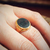 Date 1924 15ct Gold Heliotrope Seal Ring