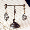 Vintage Rose Cut Diamond Drop Earrings