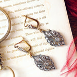 Vintage Rose Cut Diamond Drop Earrings