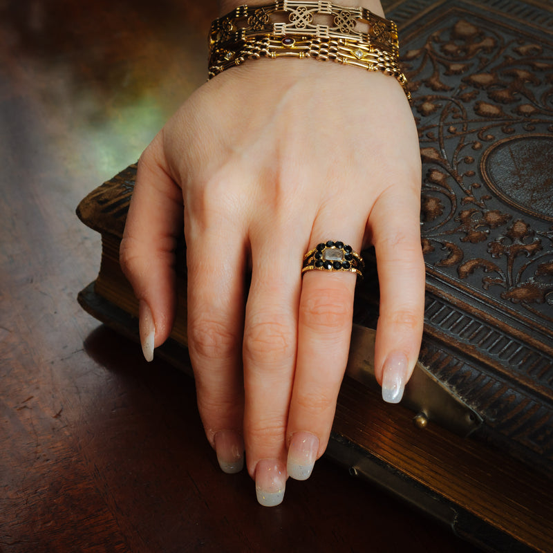 Well Beloved Georgian Date 1827 Enamelled Mourning Ring